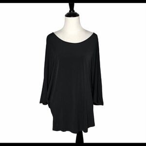 Ark & Co Crochet Cross Top Black NWT